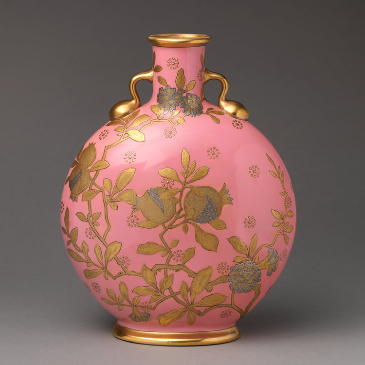 Jardin Fleur Pink/Gold Pillow