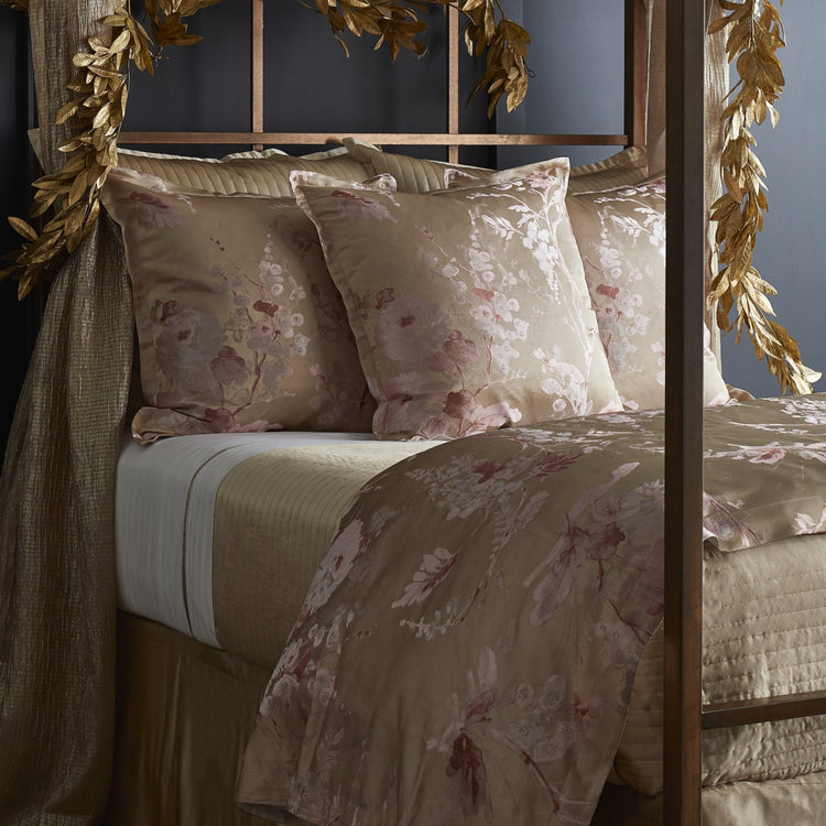 Jardin Fleur Pink/Gold Pillow
