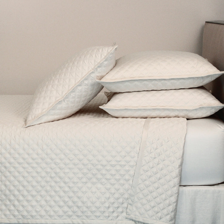 Product with title Double Diamond Coverlet Set - Ivory