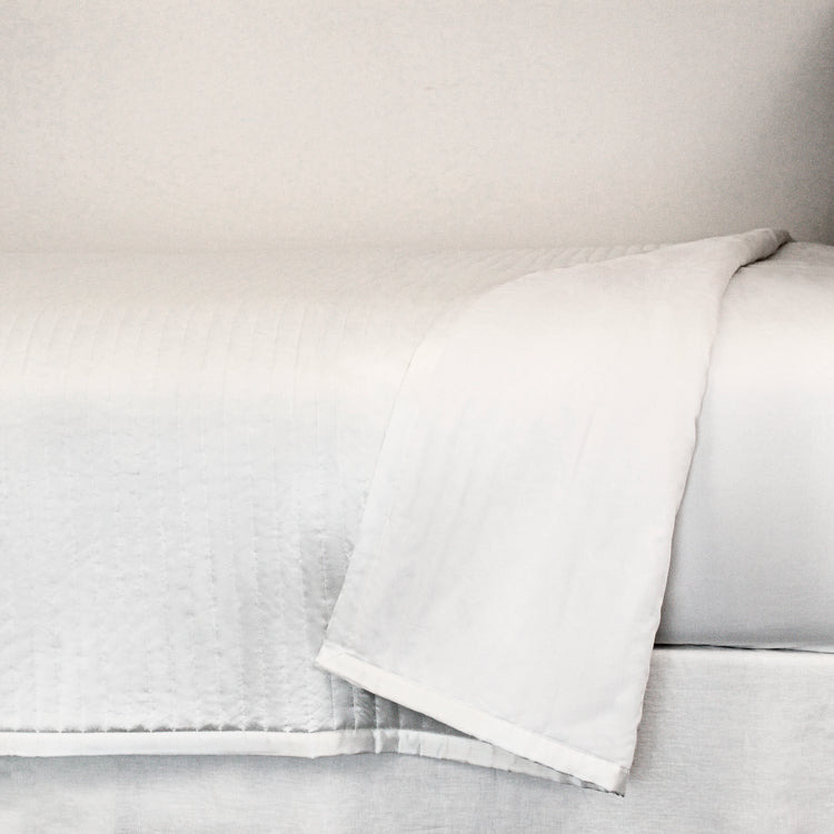 Product with title Charmeuse Channel Quilt Coverlet - CONQK-WHI