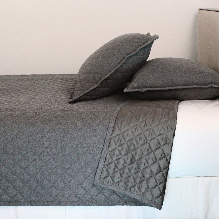 Product with title Flannel Coverlet Set - Grey