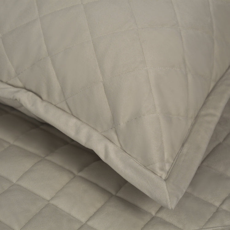 Product with title Velvet Coverlet Set - Taupe