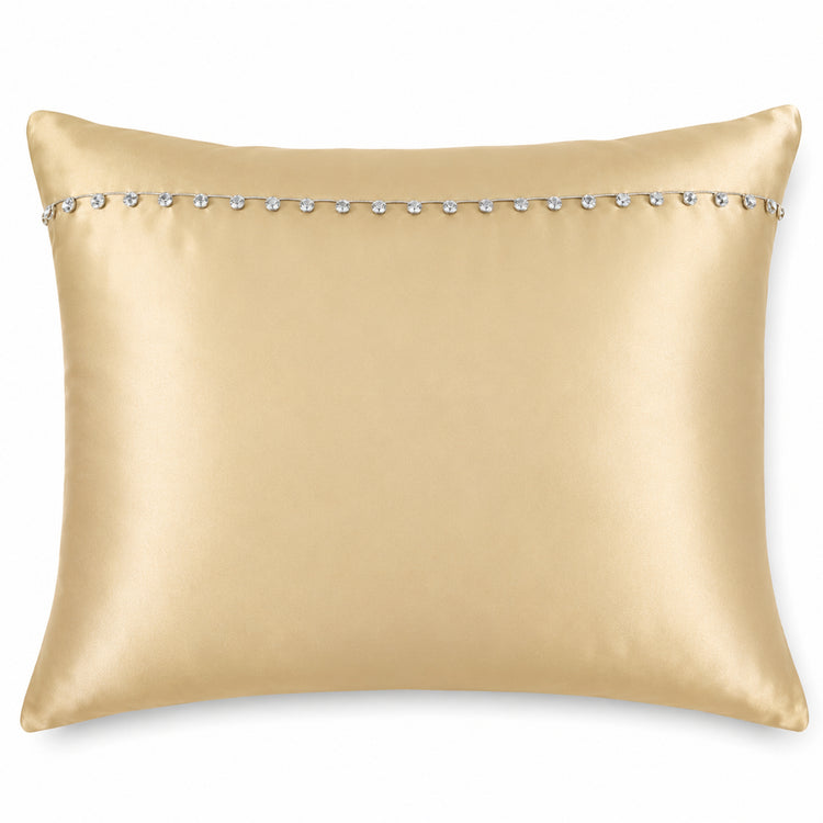 Charmeuse Sham with Tiny Crystals in Pumice - SHCHSCB-PUM