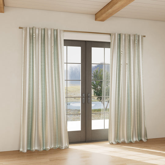 Custom curtain in Anguilla Aqua