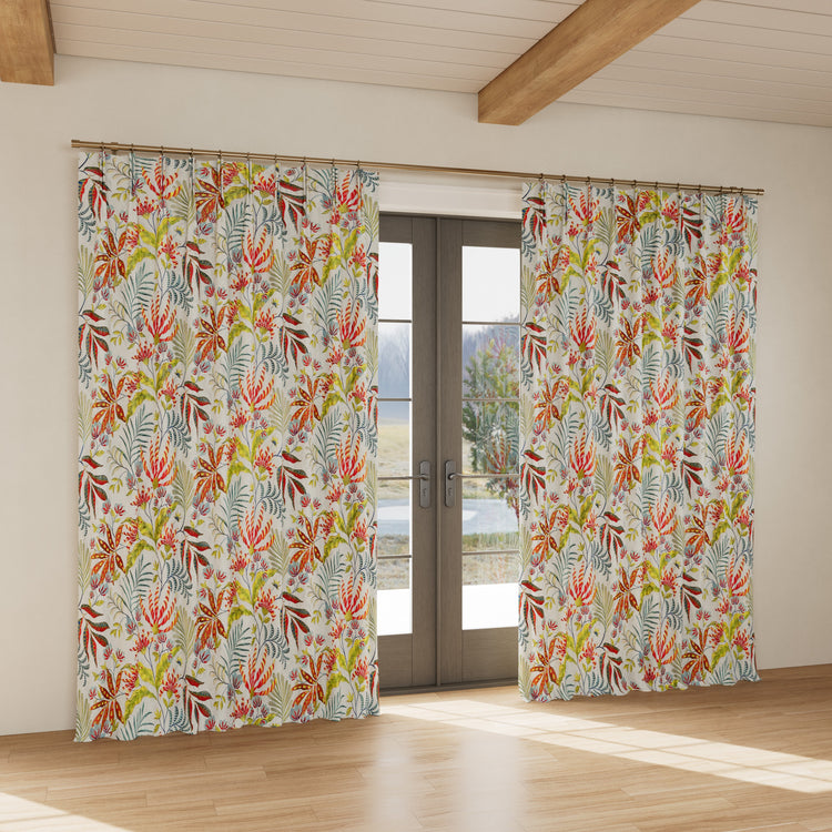 Custom curtain in Cloud Forest in White