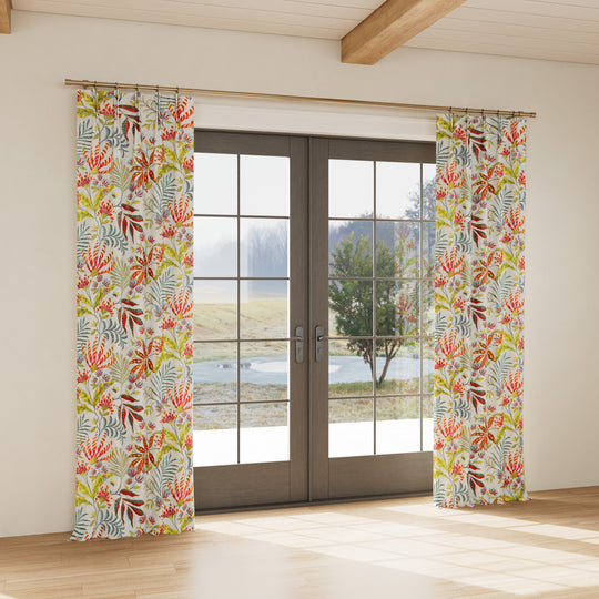 Custom curtain in Cloud Forest in White
