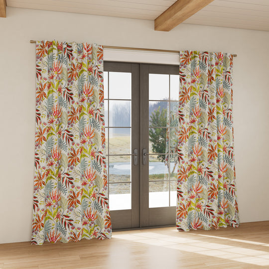 Custom curtain in Cloud Forest in White
