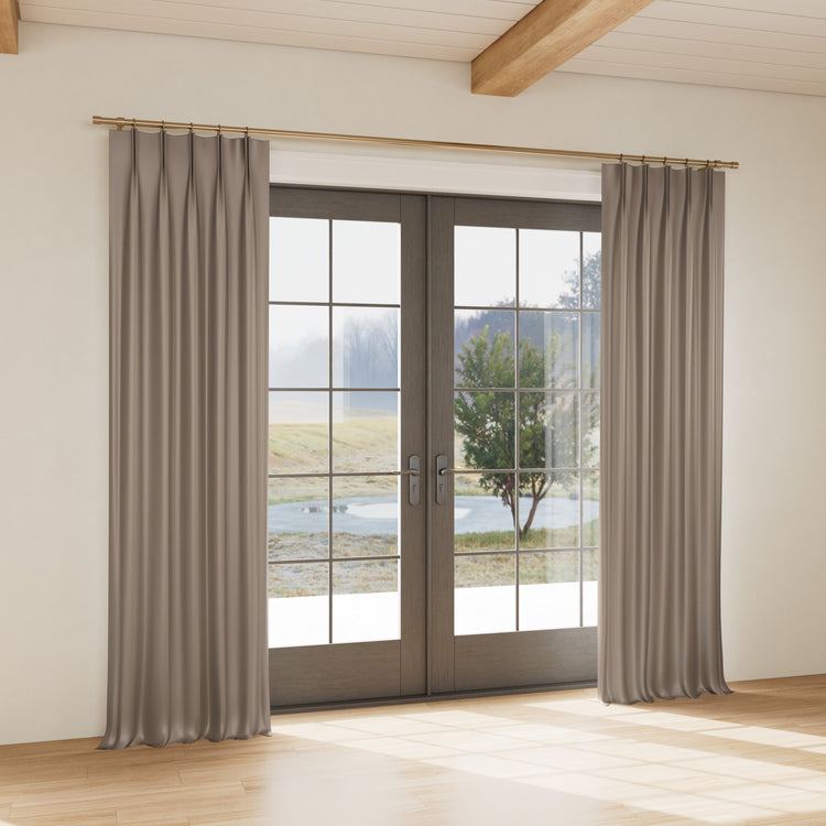 Custom curtain in Hammered Taupe