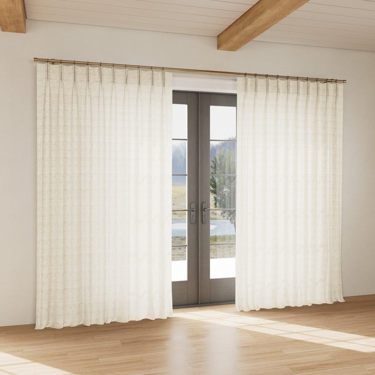 Custom curtain in La Sirene Soft Gold