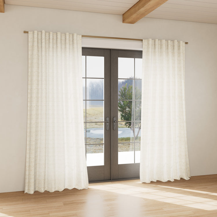 Custom curtain in La Sirene Soft Gold