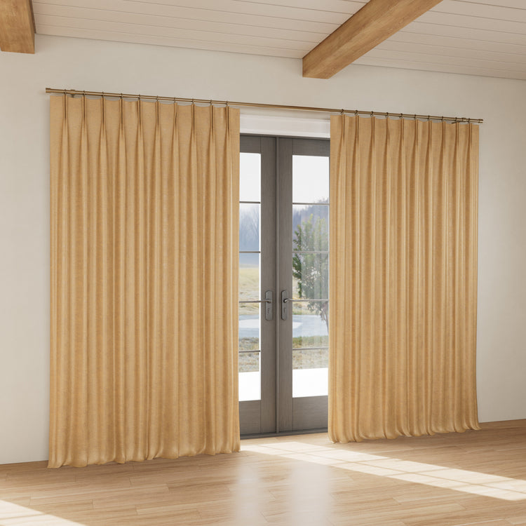 Custom curtain in Stardust Golden