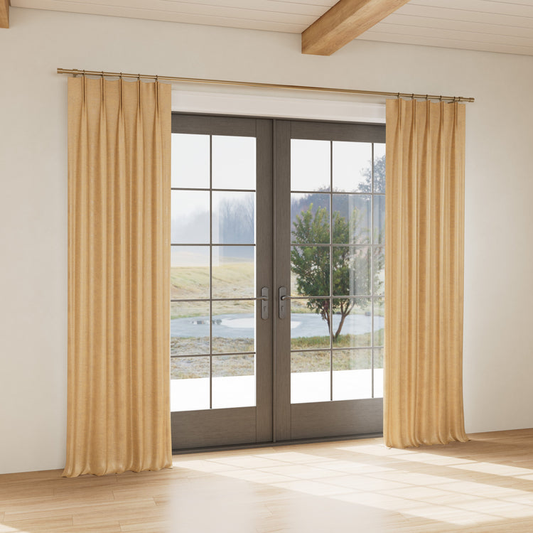 Custom curtain in Stardust Golden