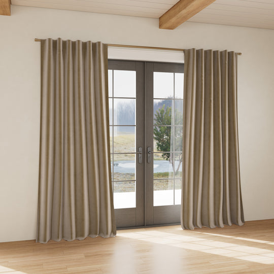 Velvet Curtain Panel - Taupe